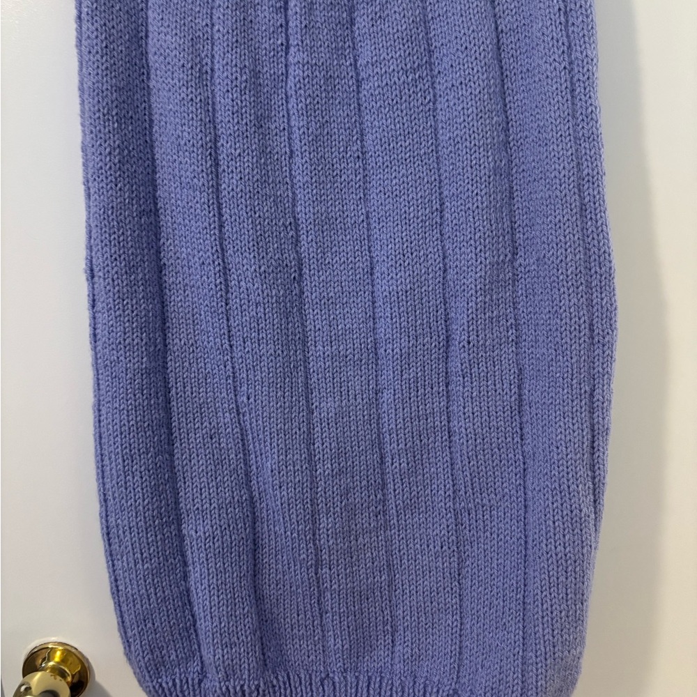 HANDMADE Cozy Knit Purple Skirt with Pocket - Picture 4 of 5